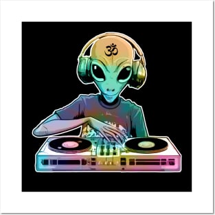 Psytrance Goa Om Rave DJ Alien Posters and Art